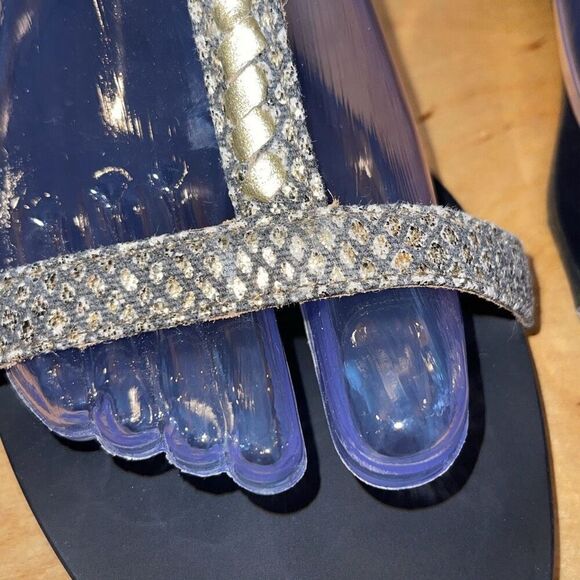 Jack Rogers Womens Cheney Metallic T Strap Sandals Gold Size 9 - Picture 5 of 11